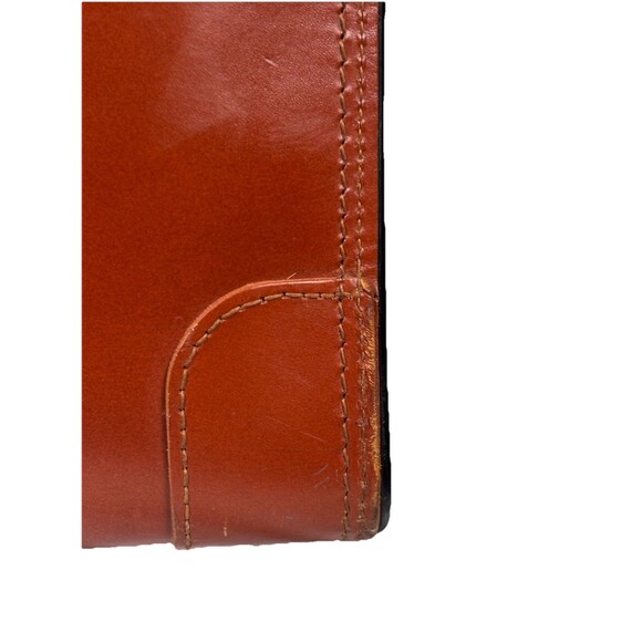 VTG Brown Leather Automatic Brass Hardware Doctor Bag Satchel Frame Gladstone - Picture 8 of 9